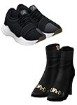 Giày Audidas, đen trắng, Cool Essential - Boots da đen, bóng tag bạc, hàng hiệu