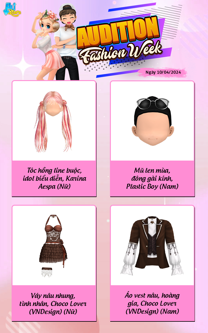 AUDITION FASHION WEEK ngày 10/04: Mặc đẹp như idol thần tượng