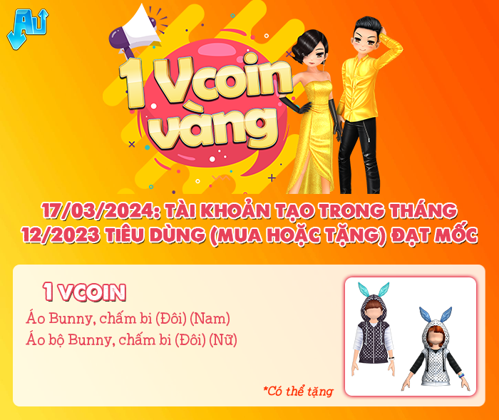 Sở hữu áo cặp xinh xắn chỉ với 01 VCOIN VÀNG