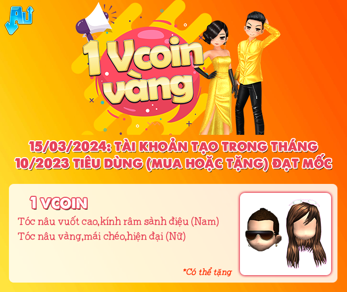 Tóc xinh dành cho bạn cũ chỉ với 01 VCOIN VÀNG
