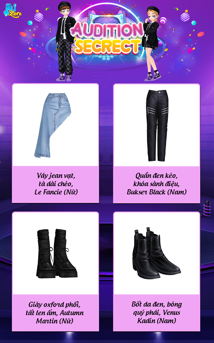 10 item từ AUDITION SECRET vẫn đảm bảo thời trang và phang luôn cả thời tiết