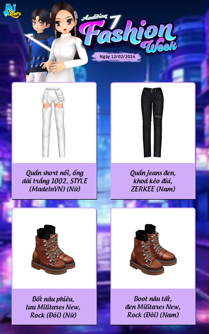 AUDITION FASHION WEEK Tết Giáp Thìn khởi động bằng 8 item cực cá tính