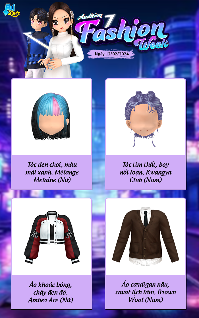 AUDITION FASHION WEEK Tết Giáp Thìn khởi động bằng 8 item cực cá tính