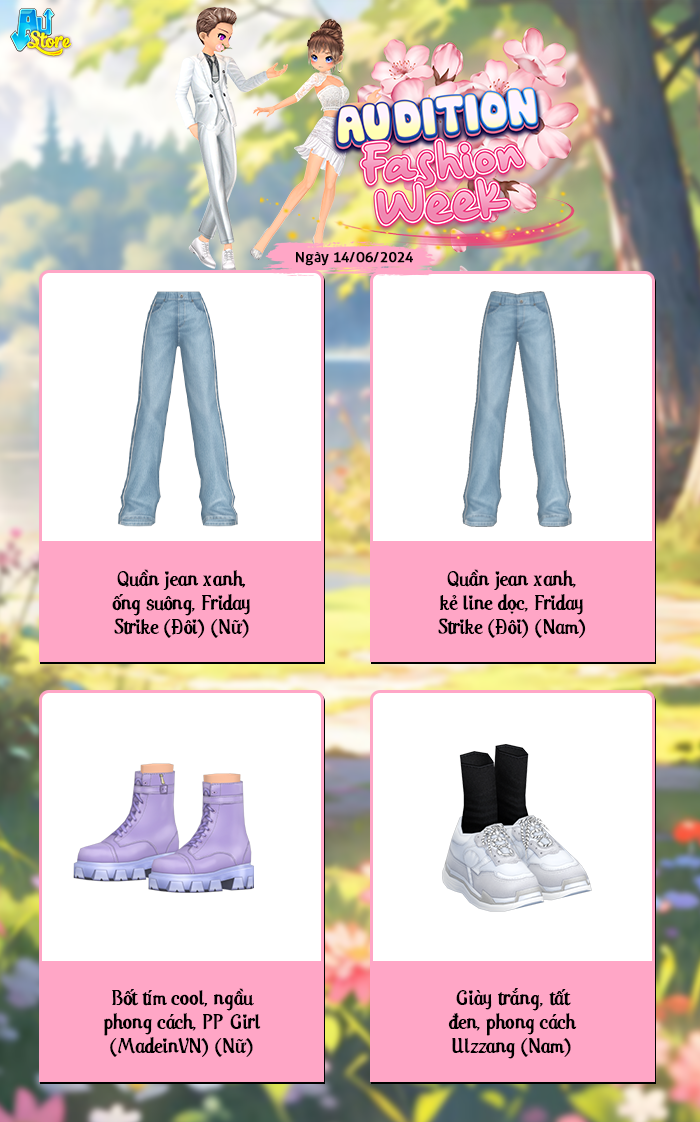 Denim on Denim thời thượng chiếm sóng AUDITION FASHION WEEK ngày thứ năm