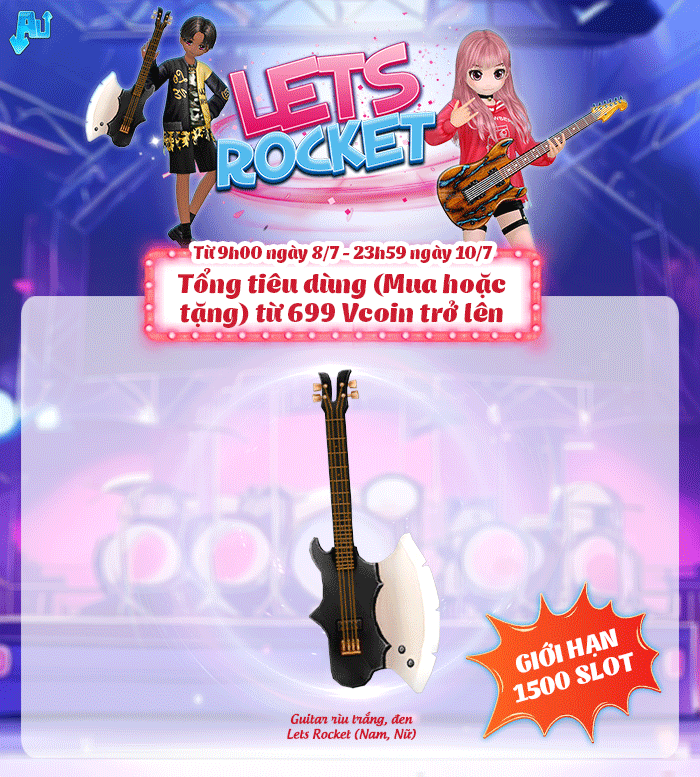 Bùng nổ tuần mới với Guitar LETS ROCKET số lượng giới hạn