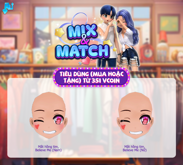 MIX&MATCH dễ dàng hơn với mặt ẩn xinh xắn