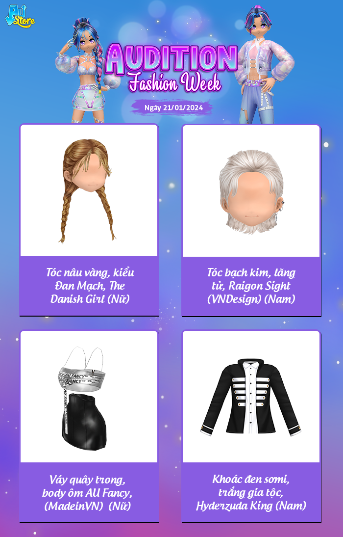 8 item chốt sổ AUDITION FASHION WEEK tháng 1 có gì đặc biệt