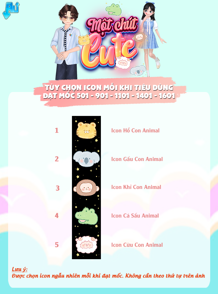 MỘT CHÚT CUTE với dải icon động vật ngộ nghĩnh