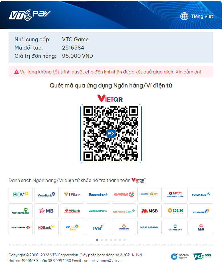 [Hướng dẫn tân thủ] Các phương thức nạp Vcoin