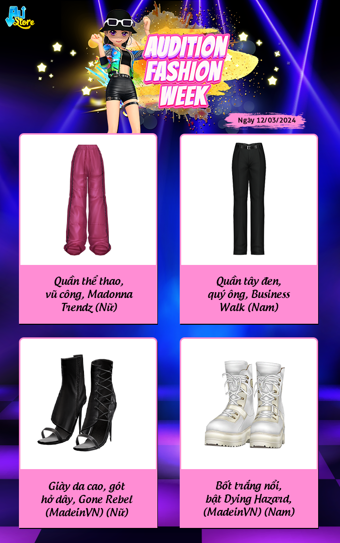 Thỏa mãn đam mê thời trang với gian hàng AUDITION FASHION WEEK ngày thứ 2