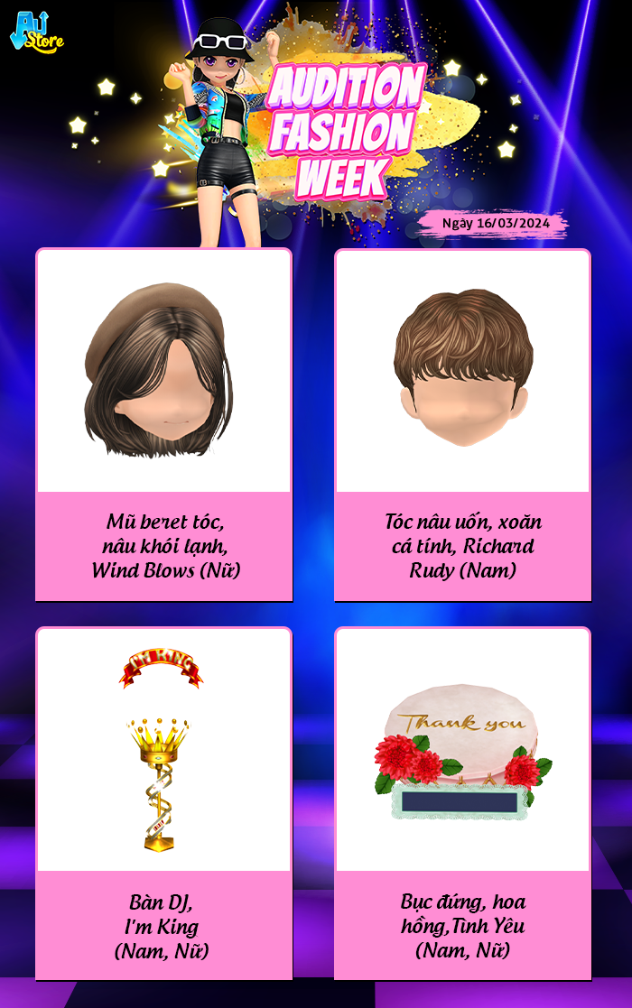 Tiếp nối chuyên mục thời trang y2k với gian hàng AUDITION FASHION WEEK ngày thứ sáu