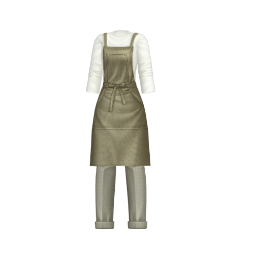 Bộ Chef trắng, tạp dề xanh, rêu BongSun (đôi) 7 ngày