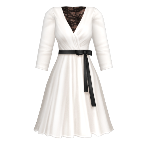 Váy trắng, thắt nơ eo, BOOTY 30 ngày