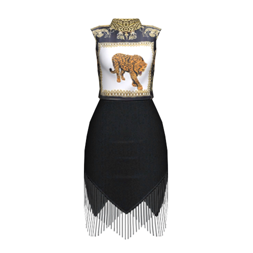 Váy bộ, Leopart, đen tua rua, (Đôi) 30 ngày