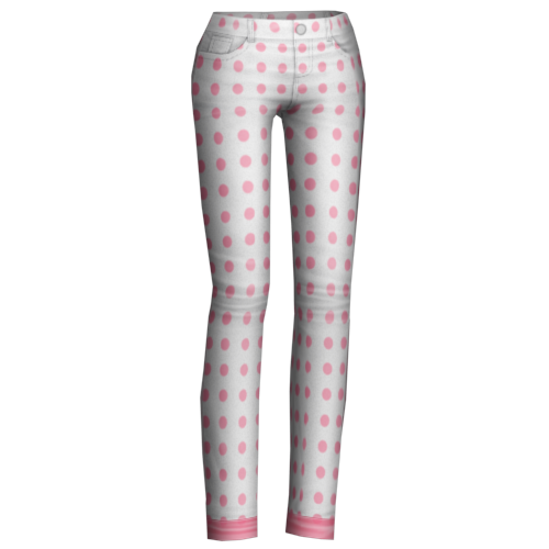 Skinny trắng,chấm bi hồng (đôi) 30 ngày