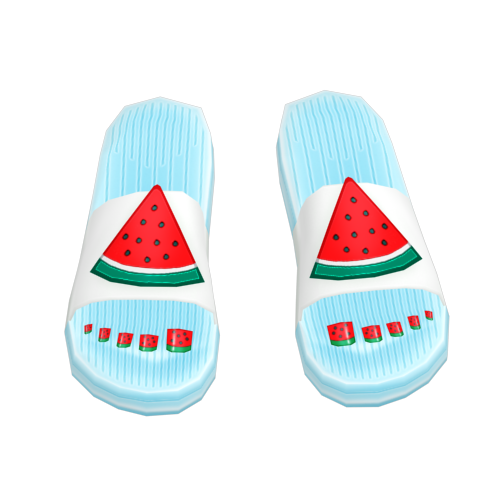 Dép quai ngang, dưa hấu, nails đỏ 30 ngày